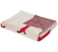 Couverture Déco Chambre Enfant Motif Chien 130 x 170 cm Plaid en Coton Beige et