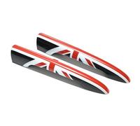 Couverture Décoratifs Compatible Avec JCW Pour R55 Pour Clubman Accessoires Extérieur Coffre De Voiture Poignée De Porte Arrière Autocollants Décoration Couverture 2PCS/Set(Black+redA)