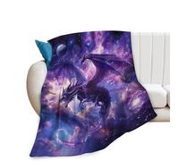 Couverture décorative en flanelle douce et confortable pour les amateurs de dragons - Cadeau pour garçons, filles, adolescents, femmes - Pour lit, canapé, canapé - 101,6 x 127 cm