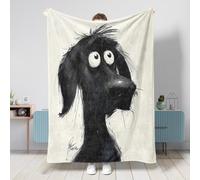 Couverture décorative en flanelle pour chambre à coucher, camping, animal de compagnie, canapé, sofa, 101,6 x 127 cm, amusant et amusant à motif de lièvre