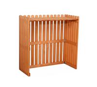 Couverture D'écran de Confidentialité de Clôture de Climatiseur de Support de Fleur en Bois, Couverture de Climatiseur avec Conception de Grille de Persienne, Couverture de Pompe à Chaleur Extérieure(