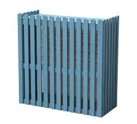 Couverture D'écran de Confidentialité de Clôture de Climatiseur de Support de Fleur en Bois, Couverture de Climatiseur avec Conception de Grille de Persienne, Couverture de Pompe à Chaleur Extérieure(