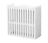 Couverture D'écran de Confidentialité de Clôture de Climatiseur de Support de Fleur en Bois, Couverture de Climatiseur avec Conception de Grille de Persienne, Couverture de Pompe à Chaleur Extérieure(