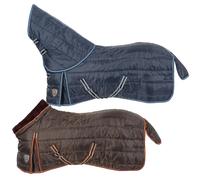 Couverture d'écurie de box avec couvre-cou en mouton pour cheval Tattini 330 g Marron Longueur totale: 205 cm