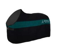 Acavallo Couverture d'écurie pour cheval 800 g en laine, boucles en inox Noir 125 cm