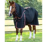 Couverture d'écurie pour cheval avec couvre-cou Premier Equine Lucanta 200 g Noir 206 cm
