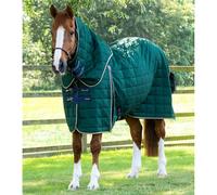 Couverture d'écurie pour cheval avec couvre-cou Premier Equine Lucanta 200 g Vert 221 cm