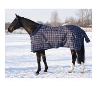 Couverture d'écurie pour cheval QHP luxe 300 g Bleu 125 cm (Longueur totale: 165 cm)