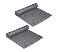 Couverture déménagement, lot de 2, 1x25 = 25 m², Rouleau protection sol 220 g/m² tapis travaux peinture, gris
