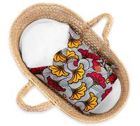 Gigoteuse emmaillotage coton wax rouge