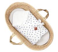 Couverture D'emmaillotage En Gaze De Coton Lovio Bleu TU