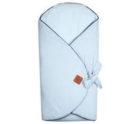 Couverture d'emmaillotage évolutive en gaze de coton jeanne bleu TU
