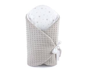 Couverture D'emmaillotage Évolutive Minky Stella Gris TU