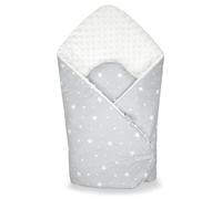 SEVIRA KIDS - Gigoteuse d'emmaillotage minky, STELLA Gris - Dès la naissance - 4 mois Made in France