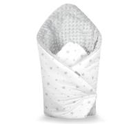 Couverture d'emmaillotage minky stella stella, imprimé étoiles blanc, TU