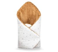 Couverture d'emmaillotage minky stella stella, imprimé étoiles blanc, TU