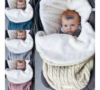 Couverture D'emmaillotage Pour Nouveau-Né Épaisse,Bébé Fille Ou Garçon, Sac De Couchage En Polaire Épaisse, Légère Et Douce, Unisexe,Blanc Blanc