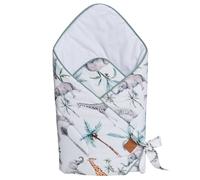 Couverture d'emmaillotage safari safari, vert, gris, blanc TU