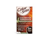 Couverture des cheveux blancs et couleur intense avec 3 CHENES Color et Soin, coloration permanente sans ammoniaque, Marron Doré 5W, 180 g - Lot de 2