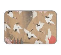 Couverture d'été japonaise pour chien Motif grue à fleurs roses 96,5 x 58,4 cm Tapis rafraîchissant pour chien en plein air Safapete enfriador para perros M