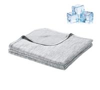 Couverture d'été rafraîchissante en fibre 4.0, anti-transpiration, respirante et confortable, incroyablement douce, soulagement instantané du refroidissement avec tissu pour sueurs nocturnes, adultes