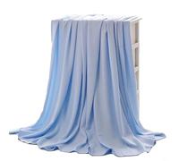 Couverture d'été rafraîchissante en fibre pour lit et canapé avec texture douce et lisse offrant une expérience de sommeil fraîche et sèche (150 x 200 cm, bleu)