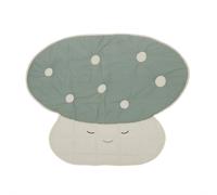 OYOY Couverture matelassée Mushroom Bleu pâle