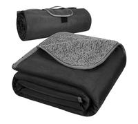 Couverture d'extérieur imperméable avec doublure Sherpa coupe-vent triple couche chaude confortable pliable pour camping stade plage pique-nique 51''x59'' & 59''x80'' - Lavable en machine