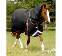 Couverture d'extérieur imperméable pour cheval avec couvre-cou Premier Equine Buster 100 g Noir 206 cm