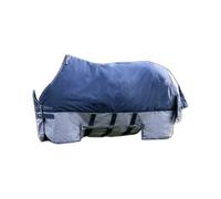 Couverture d'extérieur pour cheval avec ceinture ventrale Equithème Tyrex 600 D 300g Bleu 183 cm