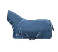 Couverture d'extérieur pour cheval avec couvre-cou en polaire HKM Starter 0g Bleu 135 cm