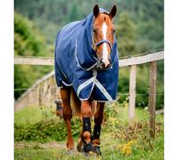 Couverture d'extérieur pour cheval avec couvre-cou Horseware Amigo 1200D Plus 50g Bleu 145 cm