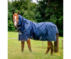 Couverture d'extérieur pour cheval avec couvre-cou Horseware Amigo Ripstop 900D Plus Turnout 100g Bleu 130 cm