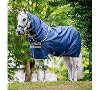 Couverture d'extérieur pour cheval avec couvre-cou Horseware Amigo Ripstop 900D Plus Turnout 200g Bleu 140 cm