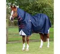 Couverture d'extérieur pour cheval avec couvre-cou Premier Equine Akoni Stratus 0g Bleu 198 cm