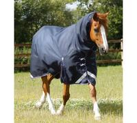Couverture d'extérieur pour cheval avec couvre cou Premier Equine Titan Storm 200 g Bleu 168 cm