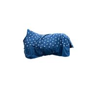 Couverture d'extérieur pour cheval col haut doublure lisse HKM Norwich 600D Bleu 165 cm
