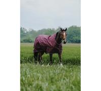 Couverture d'extérieur pour cheval Equithème Tyrex 1200D 150g High Neck Rouge 215 cm