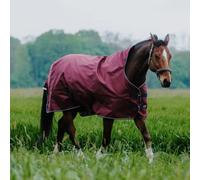 Couverture d'extérieur pour cheval Equithème Tyrex 1200D 300g High Neck Rouge 206 cm