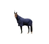 Couverture d'extérieur pour cheval et couvre-cou Equithème 1200D Classic 3 Layers 200g Bleu 135 cm
