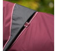 Imperial Riding IRHBasic Couverture d'extérieur 300 g, col Amovible, Couverture d'extérieur Chaude, matériau résistant aux intempéries, Soufflet de Marche, Polyester 600D, Sangles croisées, Lacets de