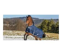 Couverture d'extérieur pour cheval imperméable col haut Bucas Freedom Turnout 150g Bleu 140 cm