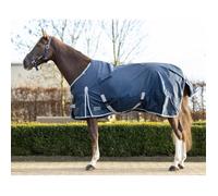 Couverture d'extérieur pour cheval imperméable et polaire QHP Turnout 300g - bleu foncé - 195 cm