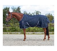 Couverture d'extérieur pour cheval QHP Luxury 50g Bleu 125 cm (Longueur totale: 165 cm)