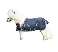 Couverture d'extérieur pour poney QHP Falabella 0g Bleu 60 cm (Longueur totale: 90 cm)