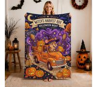 Couverture d'Halloween sur le thème des citrouilles camion de la moisson de