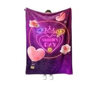 Couverture d'hiver en forme de cœur - Jeté de lit en flanelle douce - Grandes couvertures moelleuses - Avec motif de cœur d'amour - Accessoires de fête pour la Saint-Valentin, décoration de chambre à