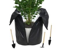 Couverture d'hiver pour Pots de Fleurs, antigel, avec 3 Petits Outils de Jardin, Sac Isolant pour en Pot avec Cordon de Serrage et Fermeture éclair pour Arbres fruitiers en Pot