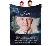 Couverture d'hommage personnalisée avec une photo et un message commémoratif doux cadeau commémoratif pour la famille et les amis honorant les personnes spéciales qui sont passées