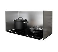 Couverture d'huile de cuisine pliante, Écran anti-éclaboussures de graisse pliable à 3 côtés antiadhésif en acier inoxydable, déflecteur anti-éclaboussures résistant à l'huile(40x40x40cm)